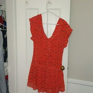 Beautiful red riffled dress